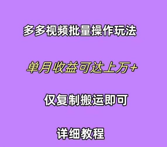 （10029期）拼多多视频带货快速过爆款选品教程 每天轻轻松松赚取三位数佣金 小白必…-腾哥精选