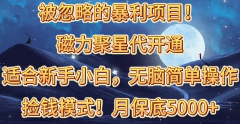 （10245期）被忽略的暴利项目！磁力聚星代开通捡钱模式，轻松月入五六千-腾哥精选