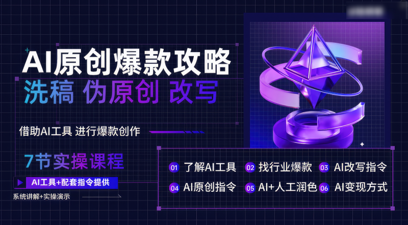 AI原创爆款攻略,洗稿改写伪原创必备,轻松创作10万+爆款文案-腾哥精选