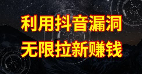 利用抖音链接漏洞，无限拉新赚钱【漏洞原理+操作流程】【揭秘】-腾哥精选