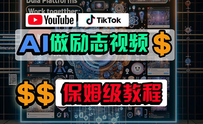 （10520期）利用AI制作励志视频，在YouTube和TikTok赚钱，小白可做（附工具）-腾哥精选