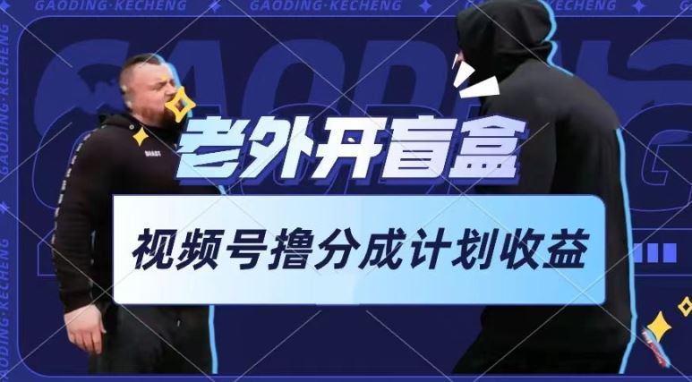 老外开盲盒视频，撸视频号分成计划收益，每天只需一小时，新手小白轻松上手【揭秘】-腾哥精选