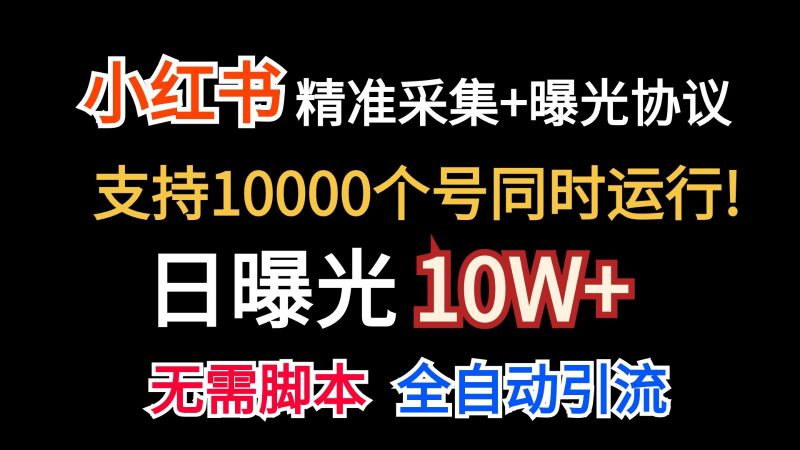 价值10万！小红书自动精准采集＋日曝光10w＋-腾哥精选