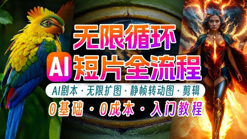 AI剪辑无限循环画面：新手轻松月入上万-腾哥精选