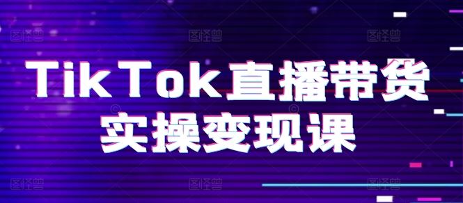 TikTok直播带货实操变现课：系统起号、科学复盘、变现链路、直播配置、小店操作流程、团队搭建等。-腾哥精选