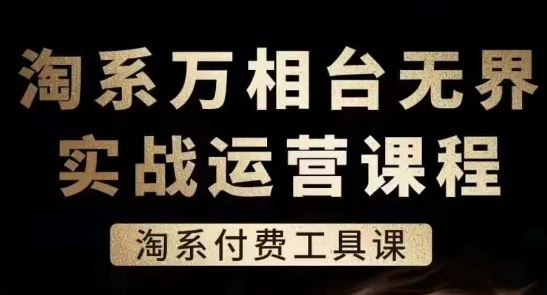 淘系万相台无界实战运营课,淘系付费工具课-腾哥精选