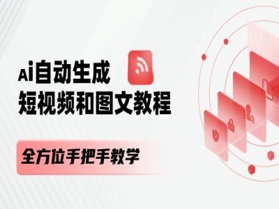 AI自动生成短视频和图文课程，全方位手把手教学-腾哥精选