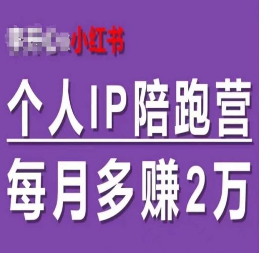 小红书个人IP陪跑营，60天拥有自动转化成交的双渠道个人IP，每月多赚2w-腾哥精选