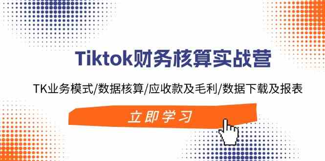 Tiktok财务核算实战营：TK业务模式/数据核算/应收款及毛利/数据下载及报表-腾哥精选