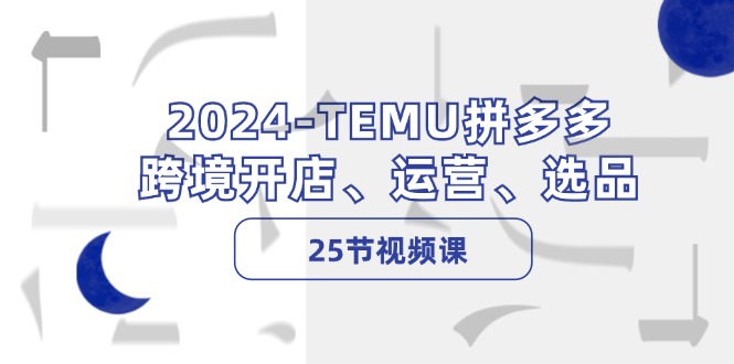 （12106期）2024-TEMU拼多多·跨境开店、运营、选品（25节视频课）-腾哥精选