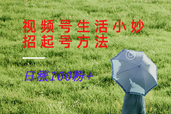 视频号生活小妙招分享赛道， 起号涨粉新方法，日涨100粉-腾哥精选
