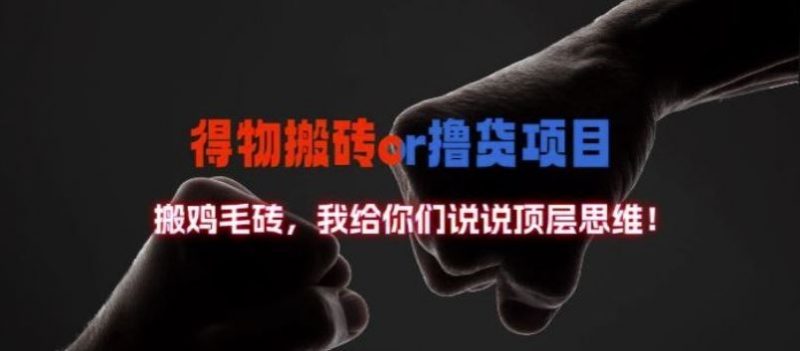 得物搬砖撸货项目?掰下数据，我给你们说说顶层思维【揭秘】-腾哥精选