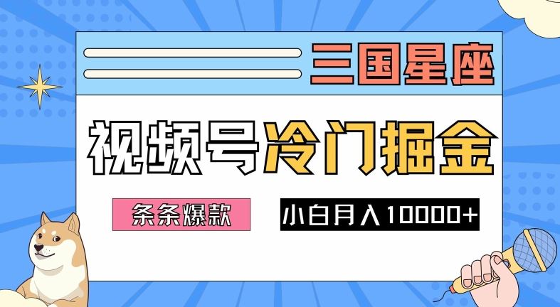 2024视频号三国冷门赛道掘金，条条视频爆款，操作简单轻松上手，新手小白也能月入1w-腾哥精选