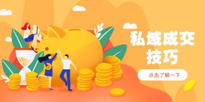 （14566期）私域成交技巧，帮你从入门到精通，破解四大痛点，快速变现，轻松收钱-腾哥精选