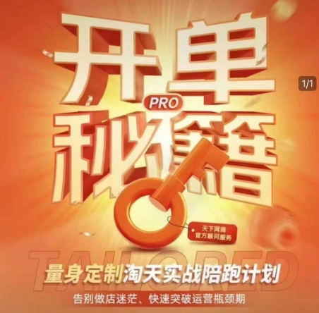 淘宝开单秘籍PRO,量身定制淘天实战陪跑计划,告别做店迷茫、快速突破运营瓶颈期(更新)-腾哥精选