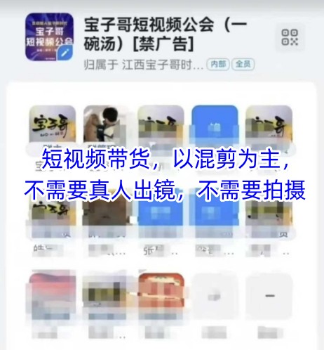 宝子哥头部团队短视频带货，以混剪为主，不需要真人出镜，不需要拍摄-腾哥精选